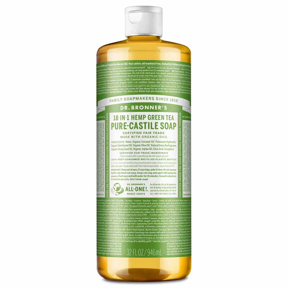 18-In-1 Pure-Castile Soap - Green Tea