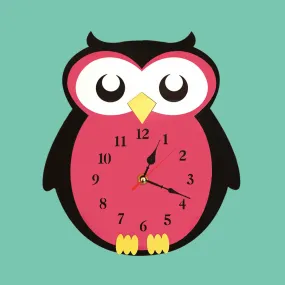 2018 New Hot Sale Kids Room Creative Wall Clock Cartoon Owl Mute Clocks Colorful Acrylic Wall Watch Unique Gift For Children