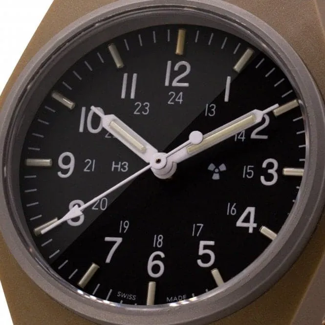 34mm Desert Tan General Purpose Quartz (GPQ) Ballistic Nylon Watch