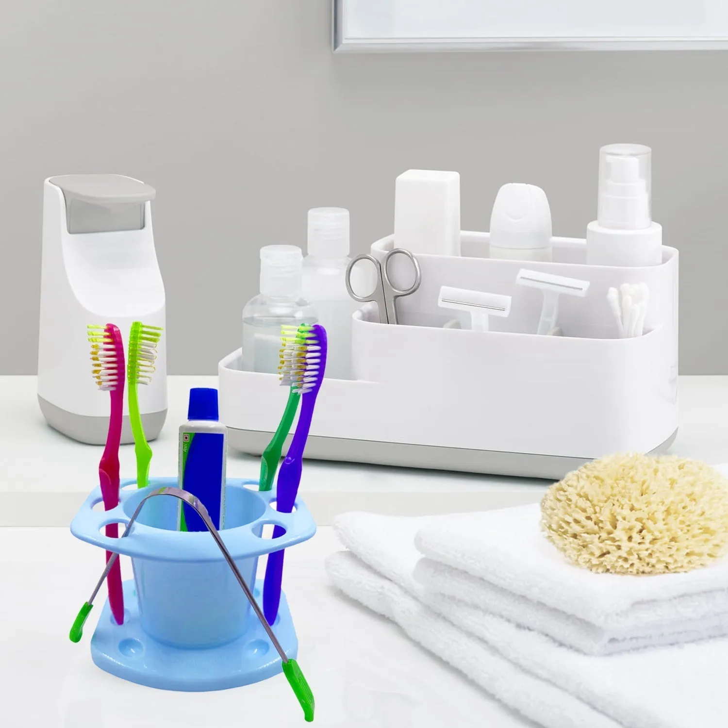 3689 Toothbrush Holder widely used in all types of bathroom places for holding and storing toothbrushes and toothpastes of all types of family members etc.