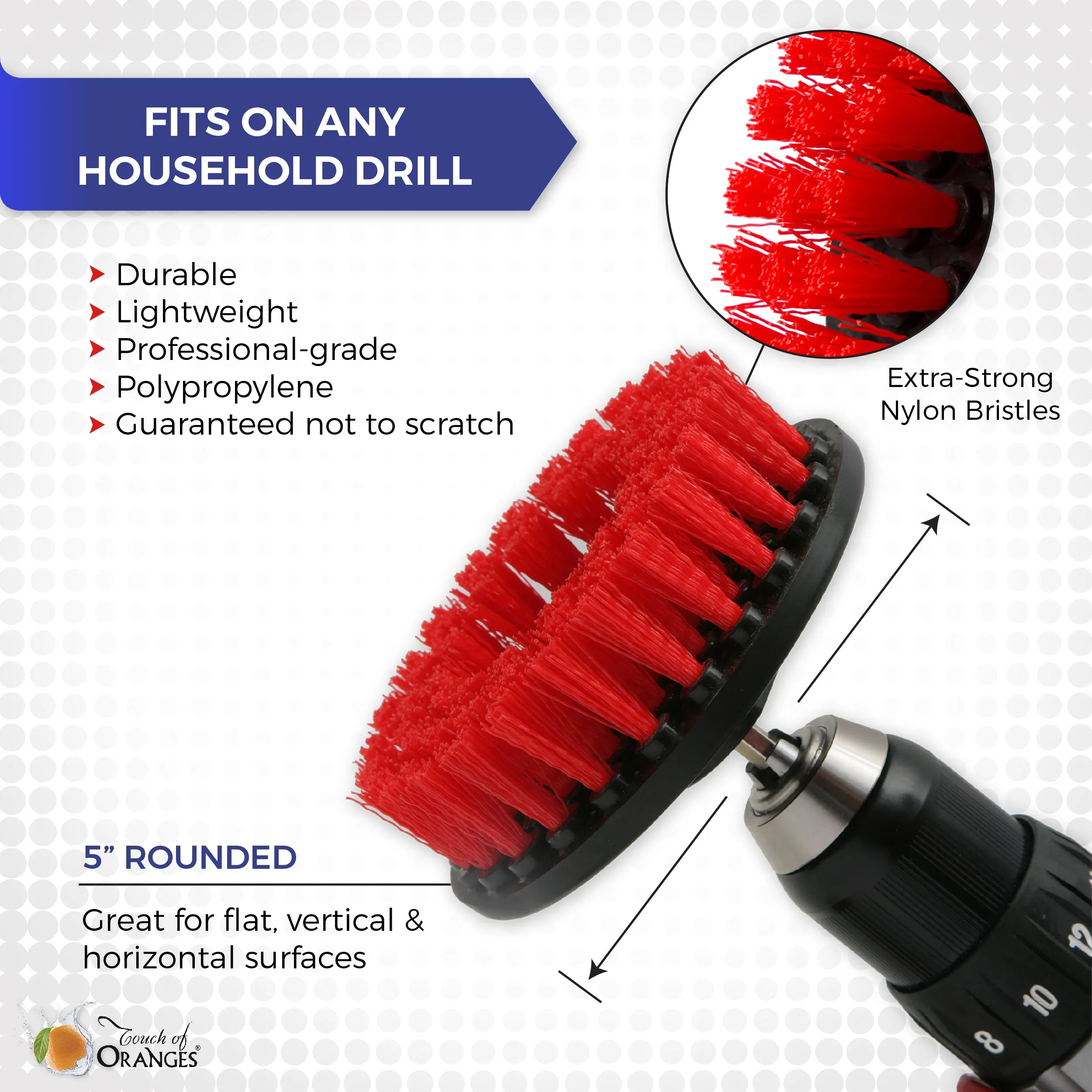 5 Inch Flat Drill Brush