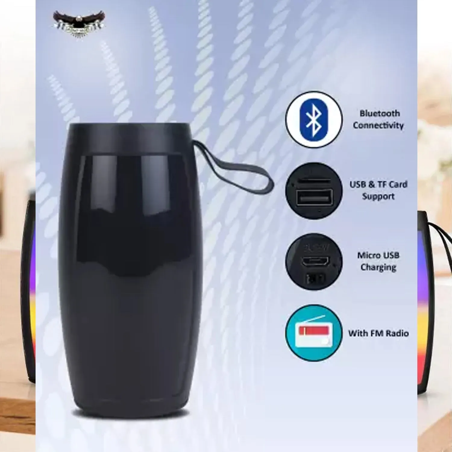 6063 Wireless Bluetooth Speaker Disco light Speaker For Traveling , Party ,  Home & Office Use Best Speaker