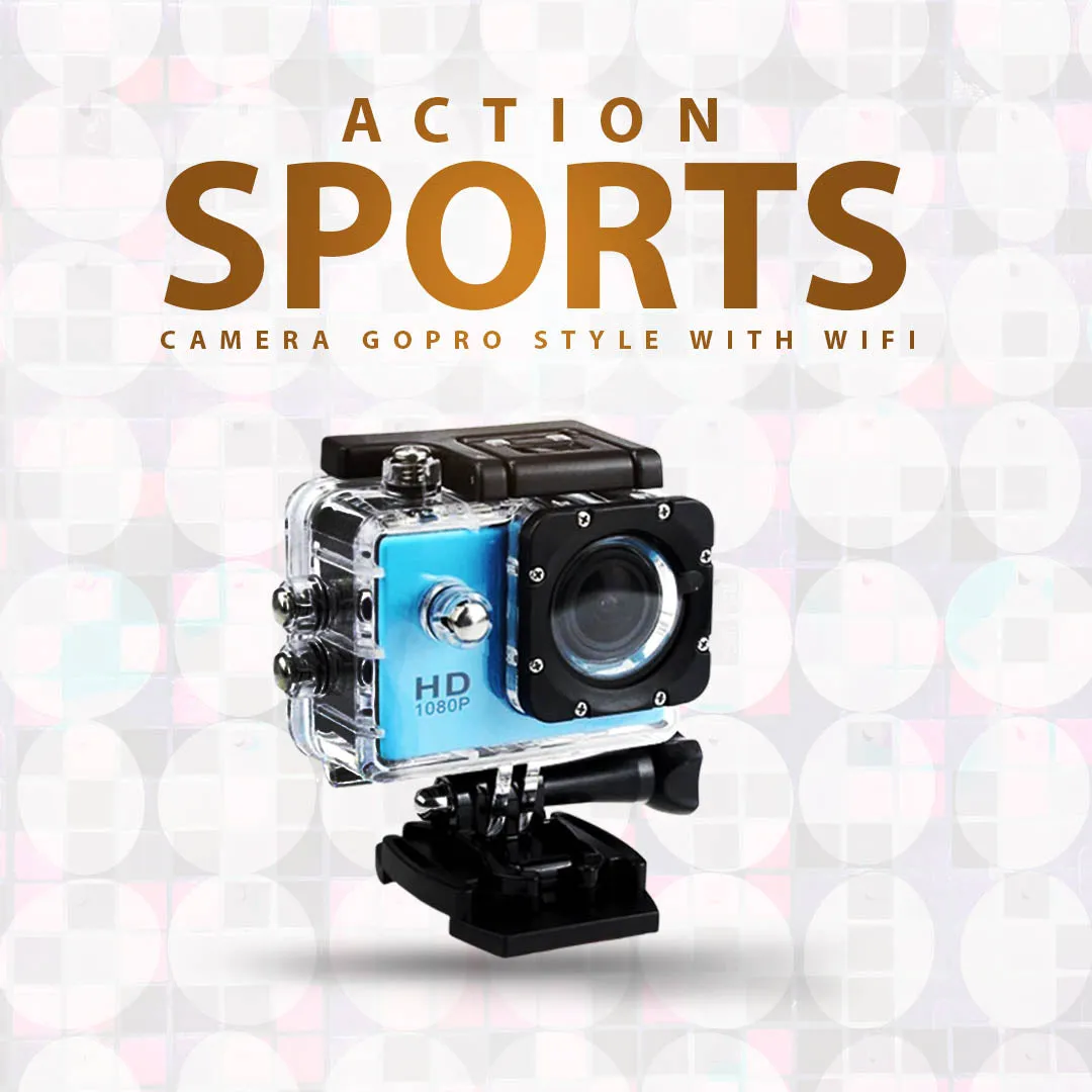 Action Sports Camera GoPro Style with Wifi - Video Output on Mobile Screen