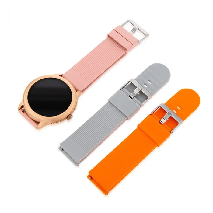 Active Pro Call  Connect Smart Watch Box Set with 3 Band Options Rose Gold