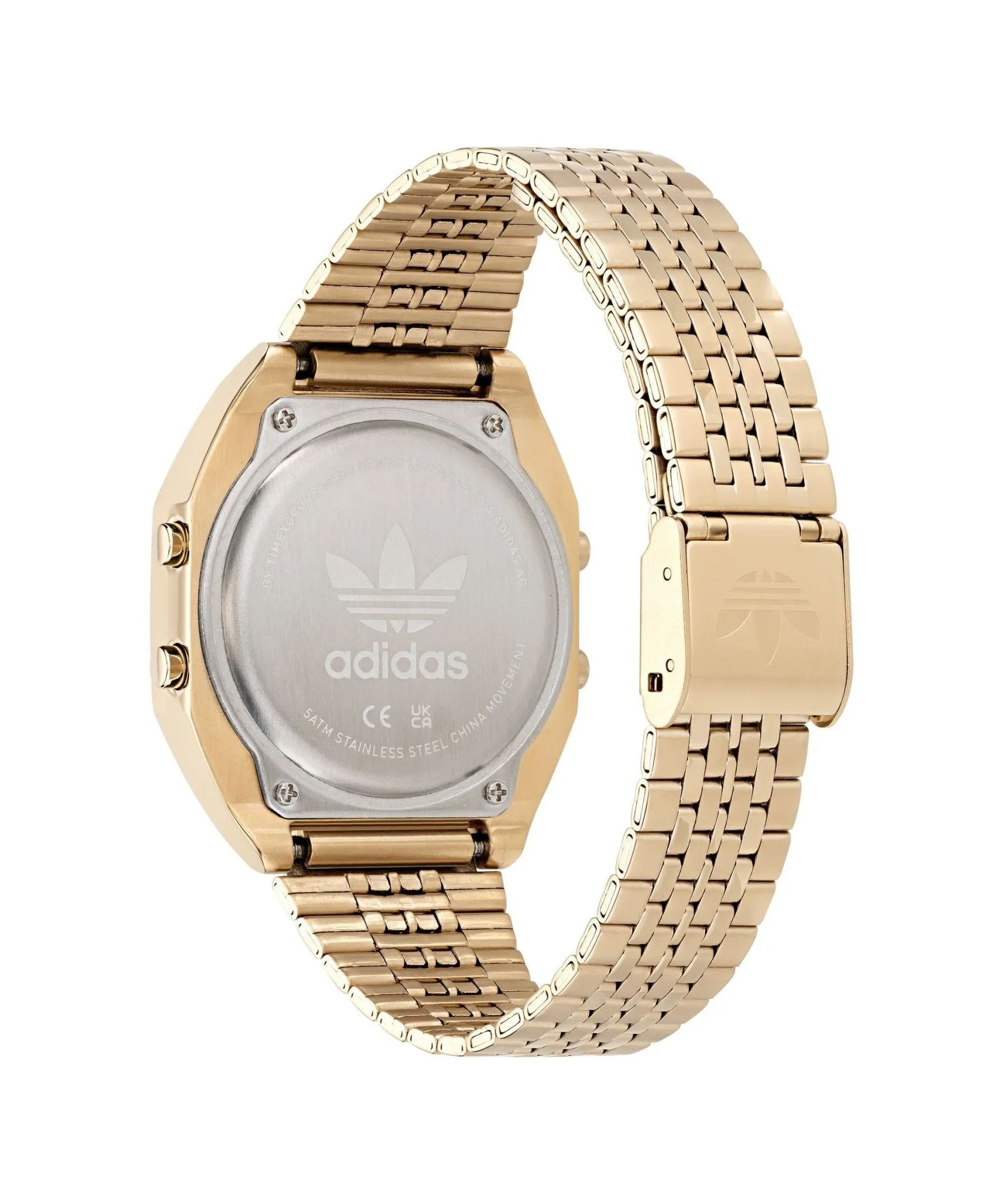 Adidas Unisex Digital Two Gold-Tone Watch AOST22074