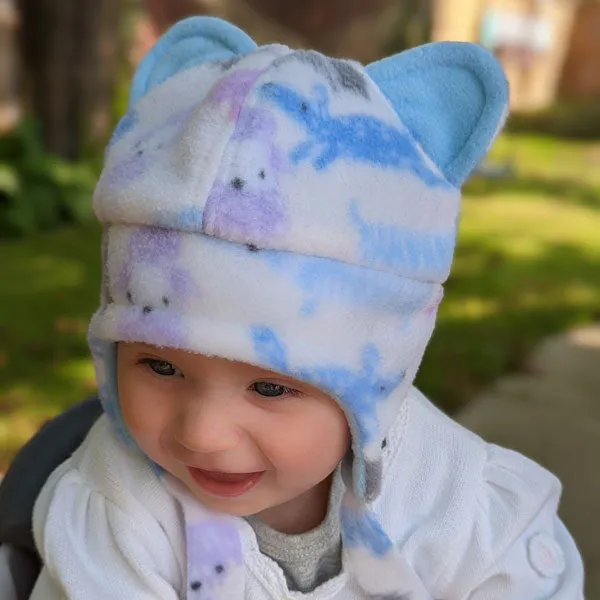 Adorable Kid's Fleece Stroller Hat sewing pattern and instructions, digital format