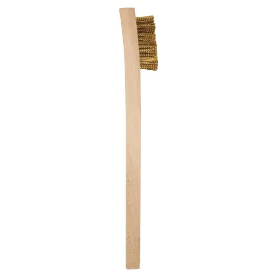 AES Industries™ 199-B Mini Scratch Brush, 7-3/4 in L x 1/2 in W, Brass