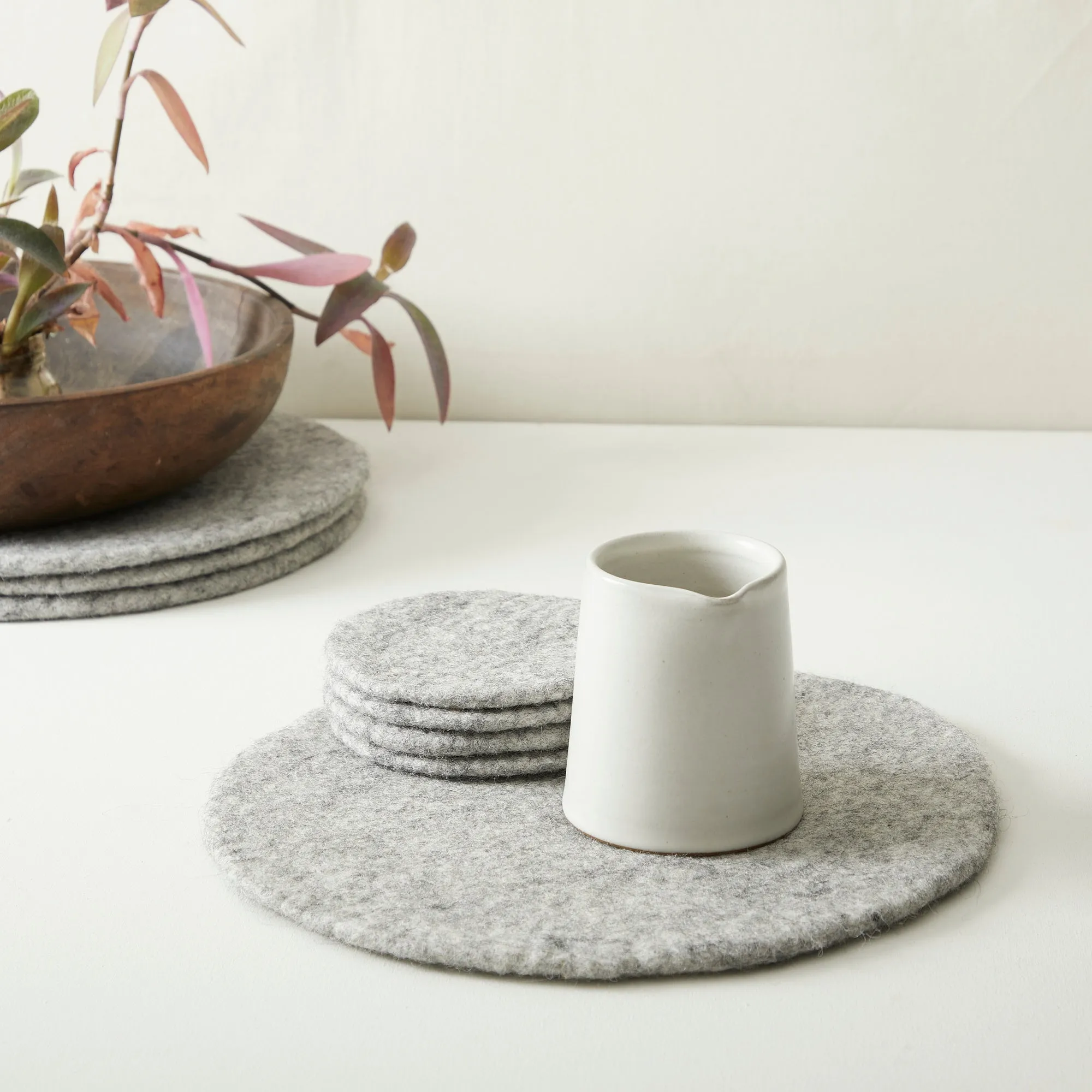 AGNI Handmade Eco Felt Table Mat Placemat 4pc Set