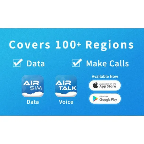 AIRSIM Official Global Roaming Sim Card - Preloaded with RM50 credit