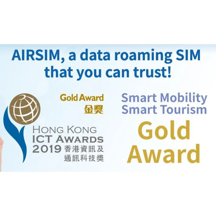 AIRSIM Official Global Roaming Sim Card - Preloaded with RM50 credit