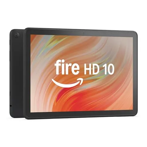 Amazon Fire HD 10 tablet (newest model) built for relaxation, 10.1" vibrant Full HD screen, octa-core processor, 3 GB RAM, 32 GB, Black