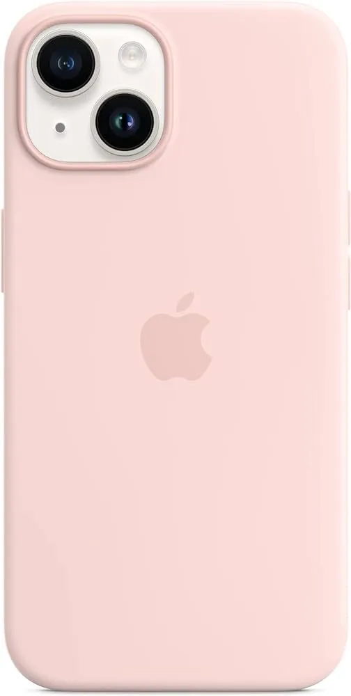 Apple iPhone 14 Silicone Case with MagSafe — Chalk Pink