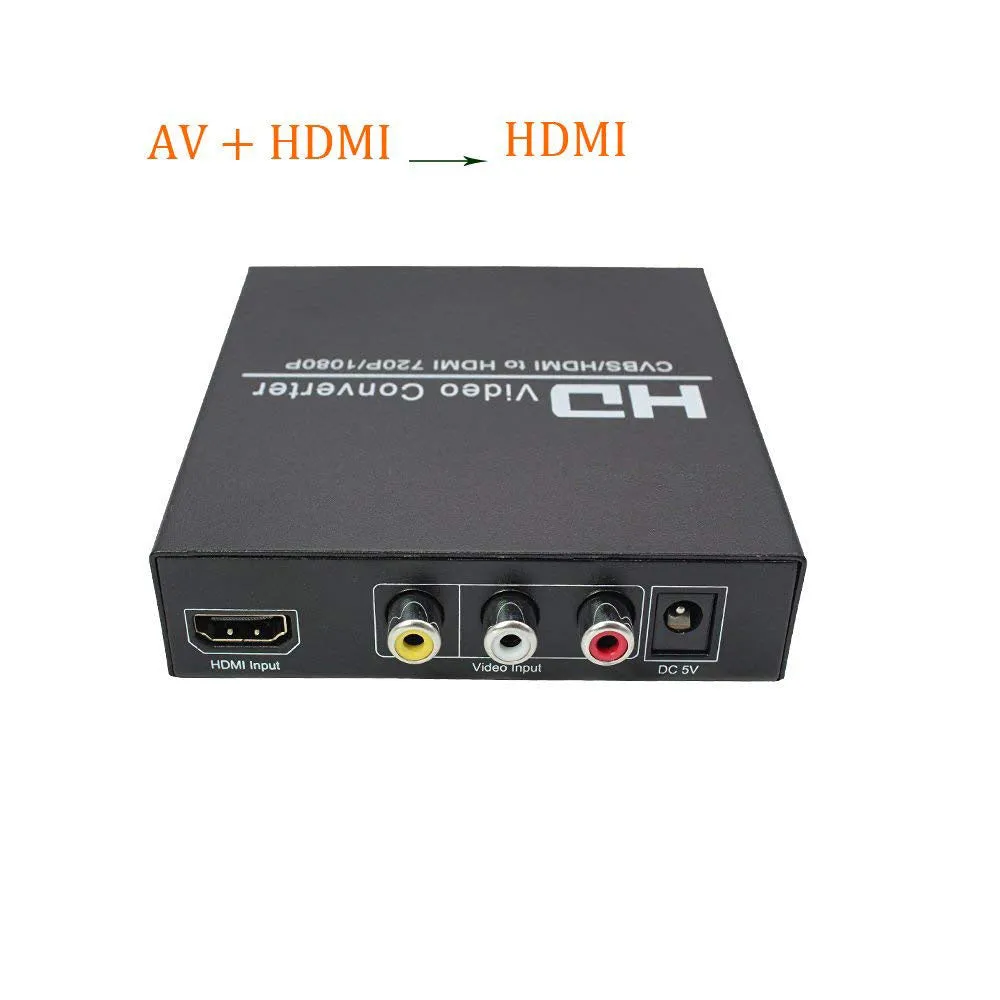 AV / CVBS   HDMI to HDMI 720P / 1080P HD Video Converter - Dual Voltage