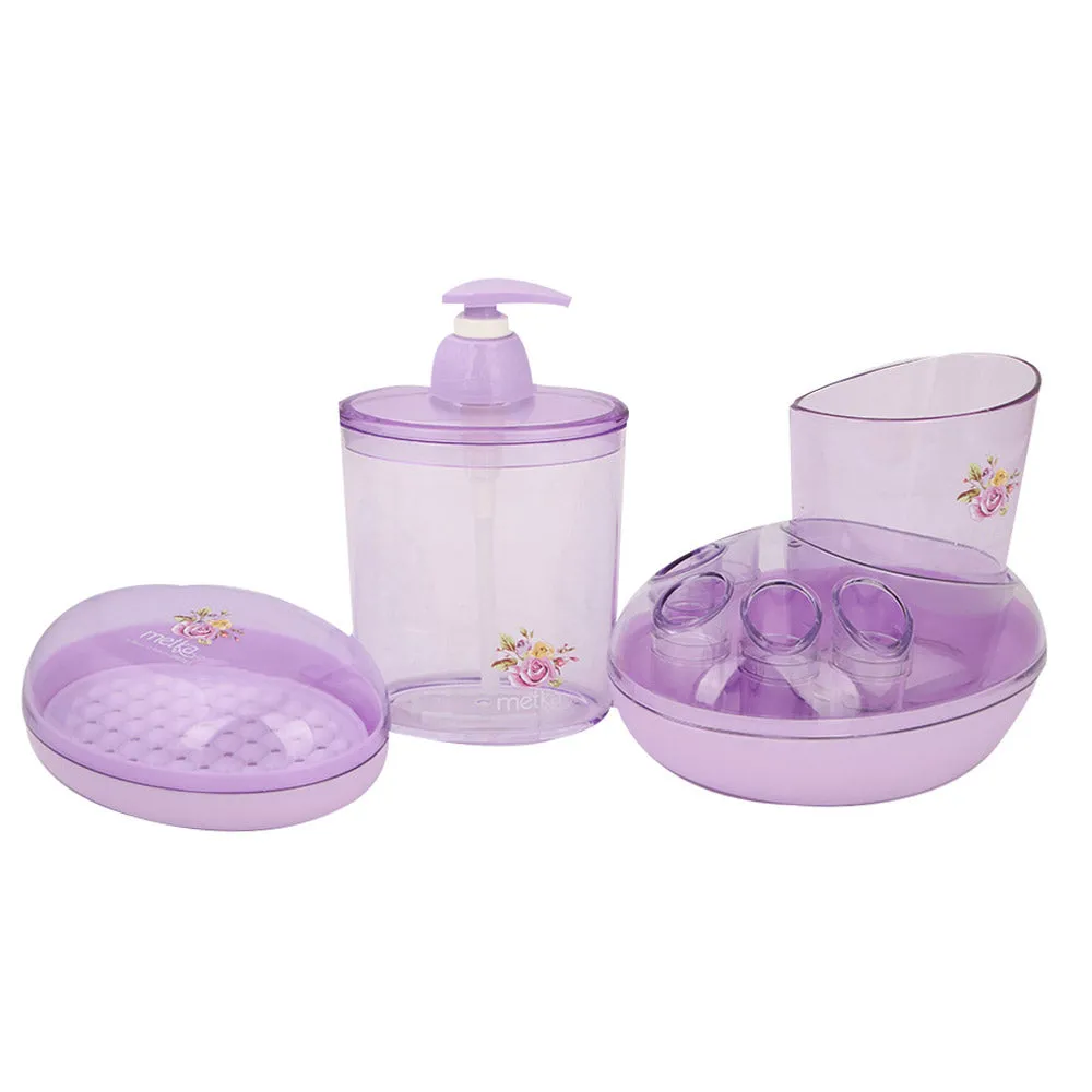 Bathroom Toiletries Set 4 Pcs 6212 - Purple