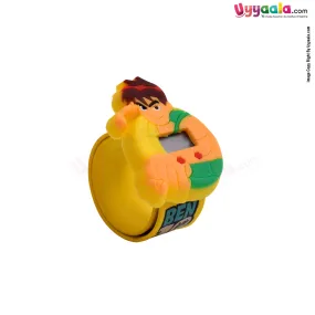 Ben 10 analog scale watch for kids - yellow strap with ben 10 print, 1   year