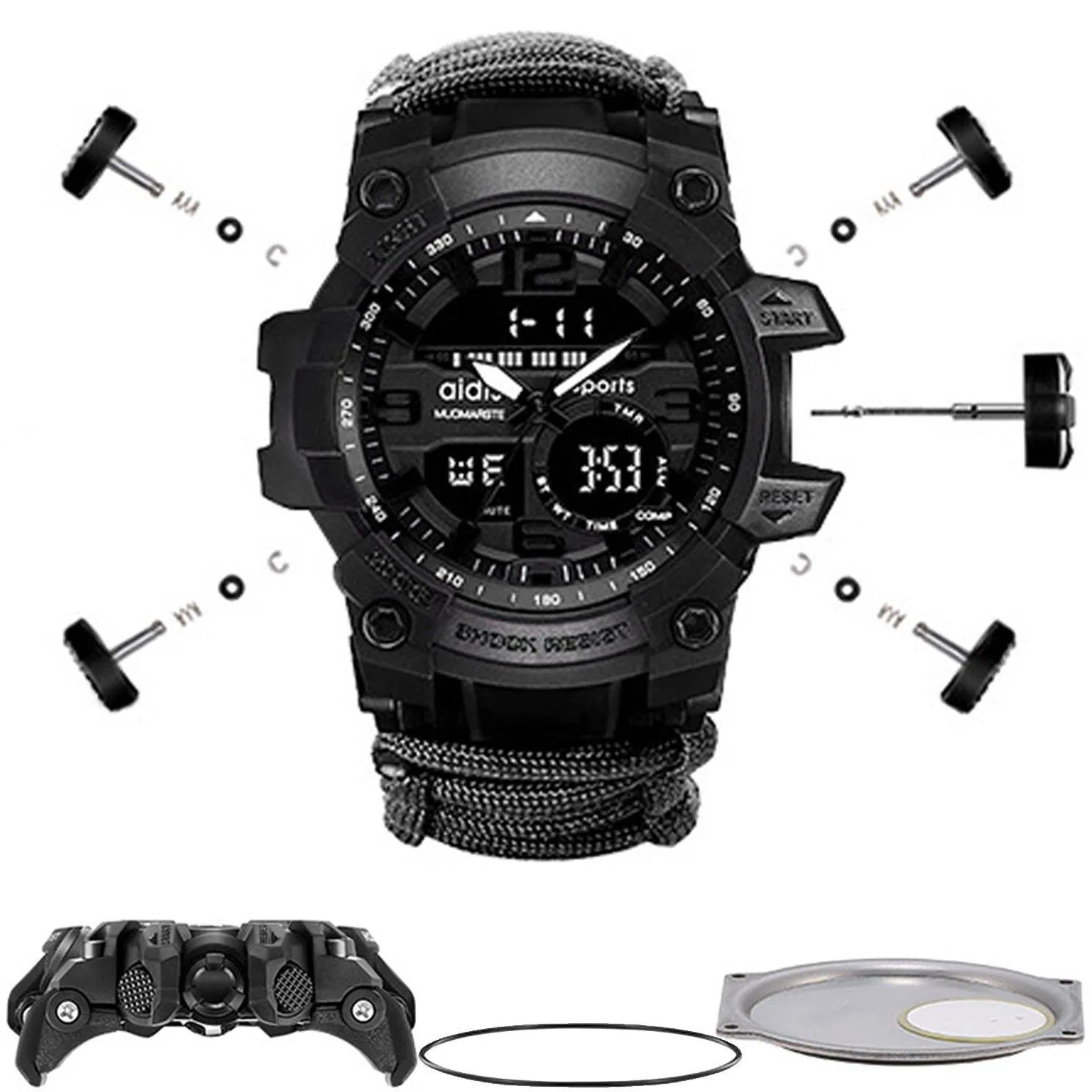 Big Face Military Tactical Watch for Men, Sport Wrist Watch