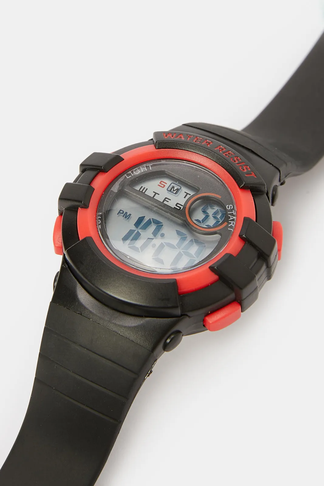 Boys Black And Red Multi-Functional Digital Watch