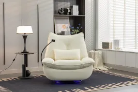 Bravo 270 Swivel Glider Recliner Chair - White