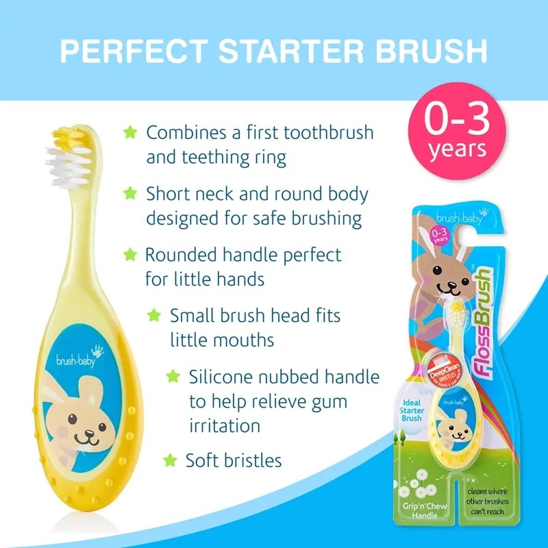 Brush-baby FlossBrush 0-3 yrs (Yellow)