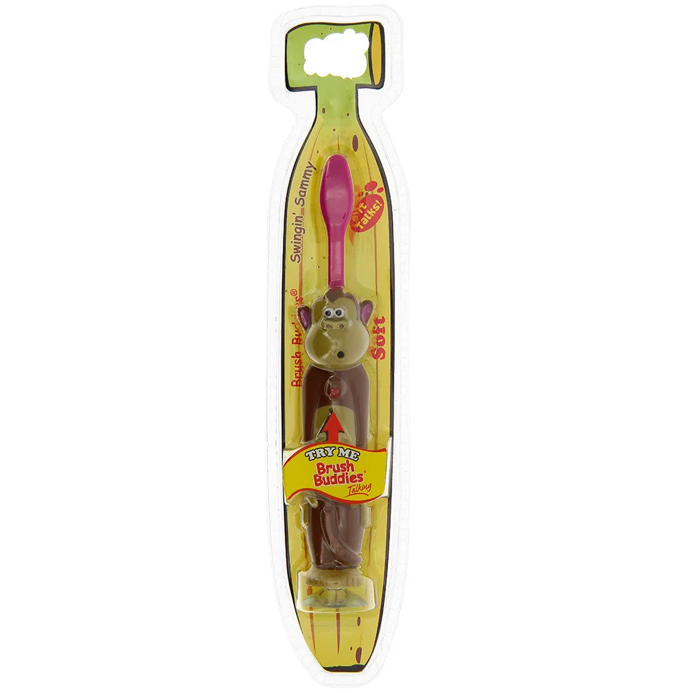 Brush Buddies Talkin' Toothbrush - Swingin Sammy (Monkey) -Red