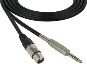 Canare Star-Quad Microphone Cable XLR Female to 1/4" TRS male 25FT (Multiple Colors)