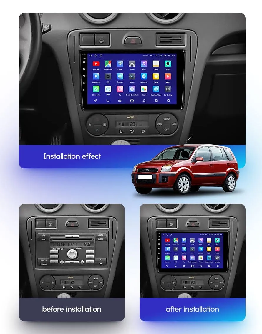 Car Dealz 10.2" Android 10.0 For Ford Fusion 1 2005 - 2012 In Dash Plus OEM Fascia