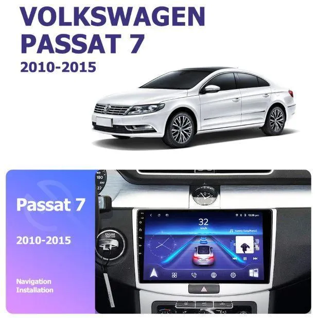 Car Dealz 10.2" Android 10.0 Volkswagen VW Passat 7 B7 2010-2015 In Dash Plus OEM Fascia