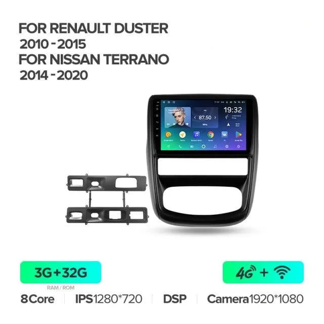 Car Dealz Premium Advanced 4G Data Model 10.2" Android 12.0 For Renault Duster 1 2010 - 2015 For Nissan terrano 2014 - 2020