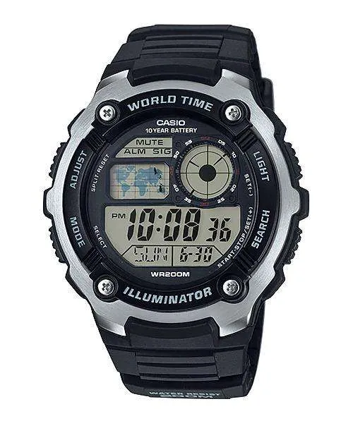 Casio AE-2100W-1A Black Resin Strap Watch for Men