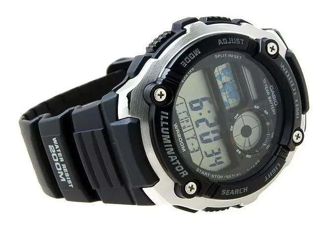 Casio AE-2100W-1A Black Resin Strap Watch for Men