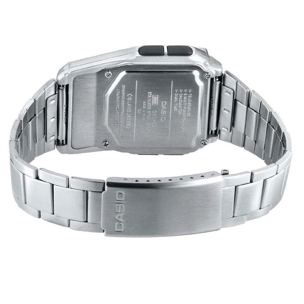 Casio CA-506-1D Silver Stainless Calculator Watch for Men and Women