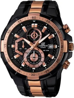 Casio Edifice Chronograph Black Two Tone Dial Watch - EFR-539BKG-1AVUDF(EX220)