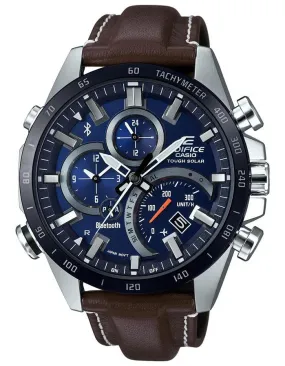 Casio Edifice EQB501 Series Smartphone Link Watch - Stainless Steel - Leather