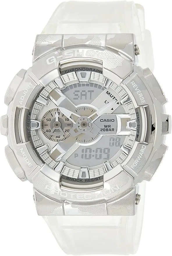 CASIO GM-110SCM-1ADR GM-110 Series Analog-Digital White Watch