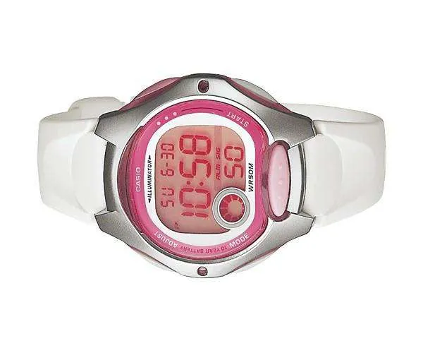 Casio LW-200-7A W White/Pink Resin Watch for Women