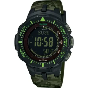 Casio Men's Watch - Pro Trek Grey Digital Dial Camouflage Resin Strap | PRG300CM-3