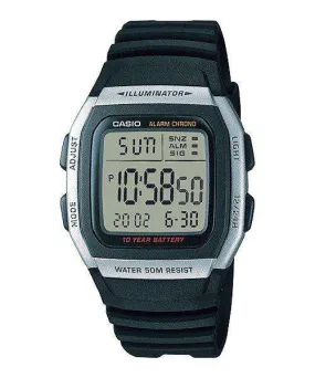 Casio W-96H-1AVDF  Black Resin Watch for Men and Women