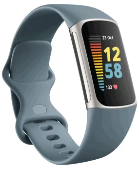 Charge 5 Health & Fitness Smart Watch | Steel Blue & Platinum