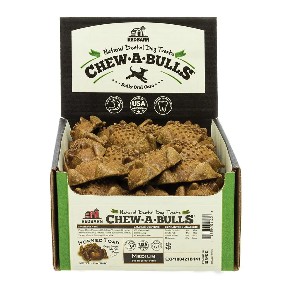 Chew-A-Bulls Horned Toad Dog Chews - Medium