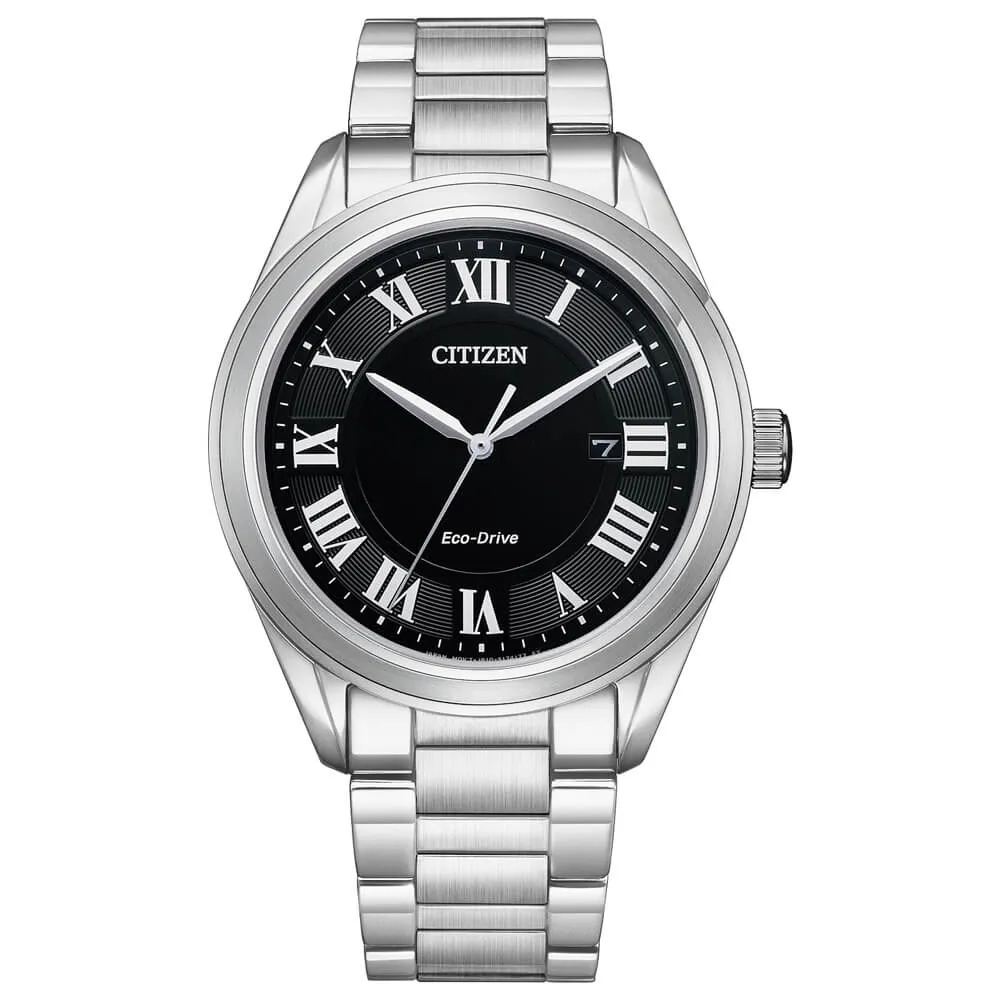 Citizen Arezzo Black Dial Stainless Steel Men's Watch AW1690-51E