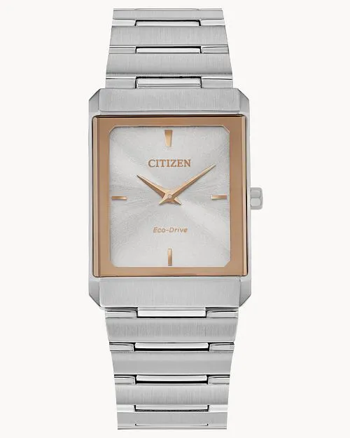 Citizen Stiletto Silver Tone Dial Stainless Steel Watch EG6016-58A