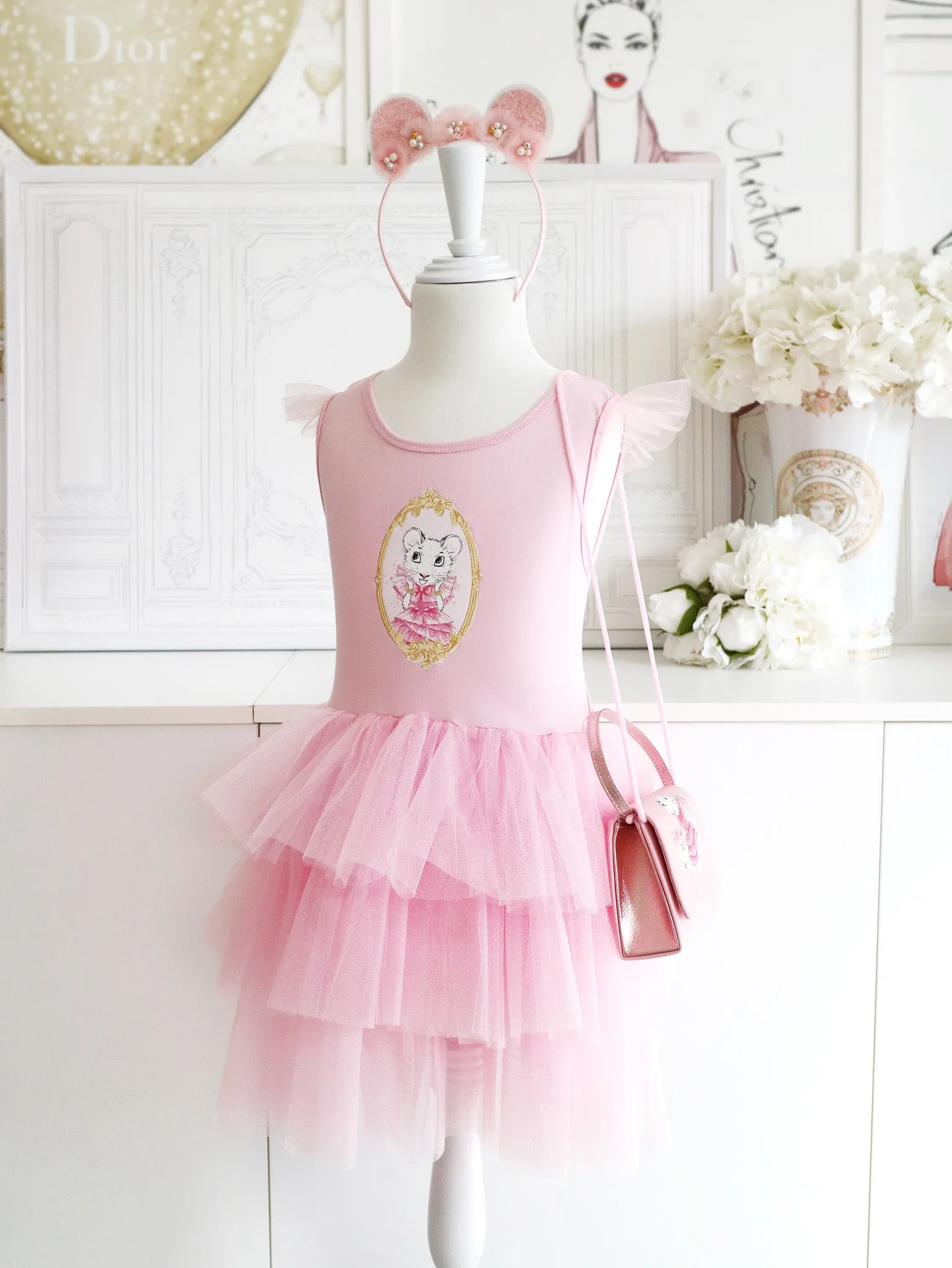 Claris: The Chicest Mouse In Paris™ Fashion Tulle Dress in Pink