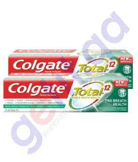 COLGATE TOOTHPASTE TOTAL PRO-BREATH HEALTH 2X75ML SPECIAL OFFER