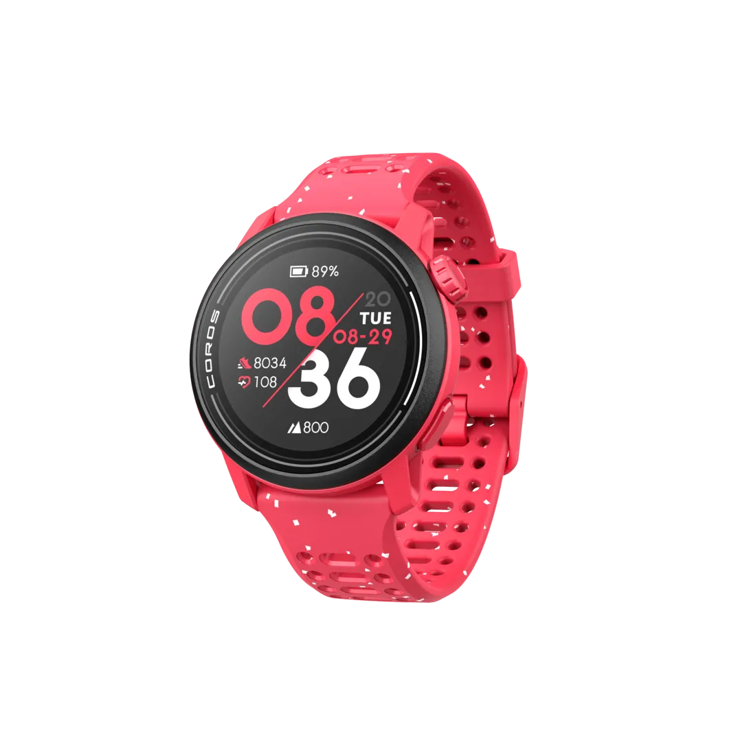 COROS PACE 3 Premium GPS Sport Watch with Silicone Band in Red