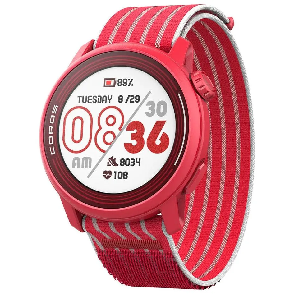 COROS PACE 3 Premium Nylon Strap GPS Watch - Red