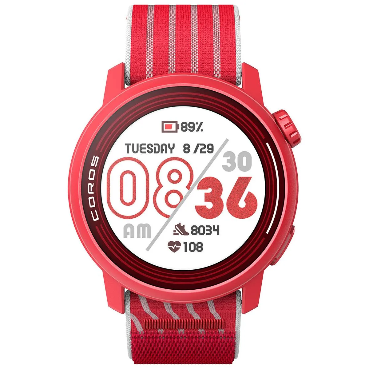 COROS PACE 3 Premium Nylon Strap GPS Watch - Red