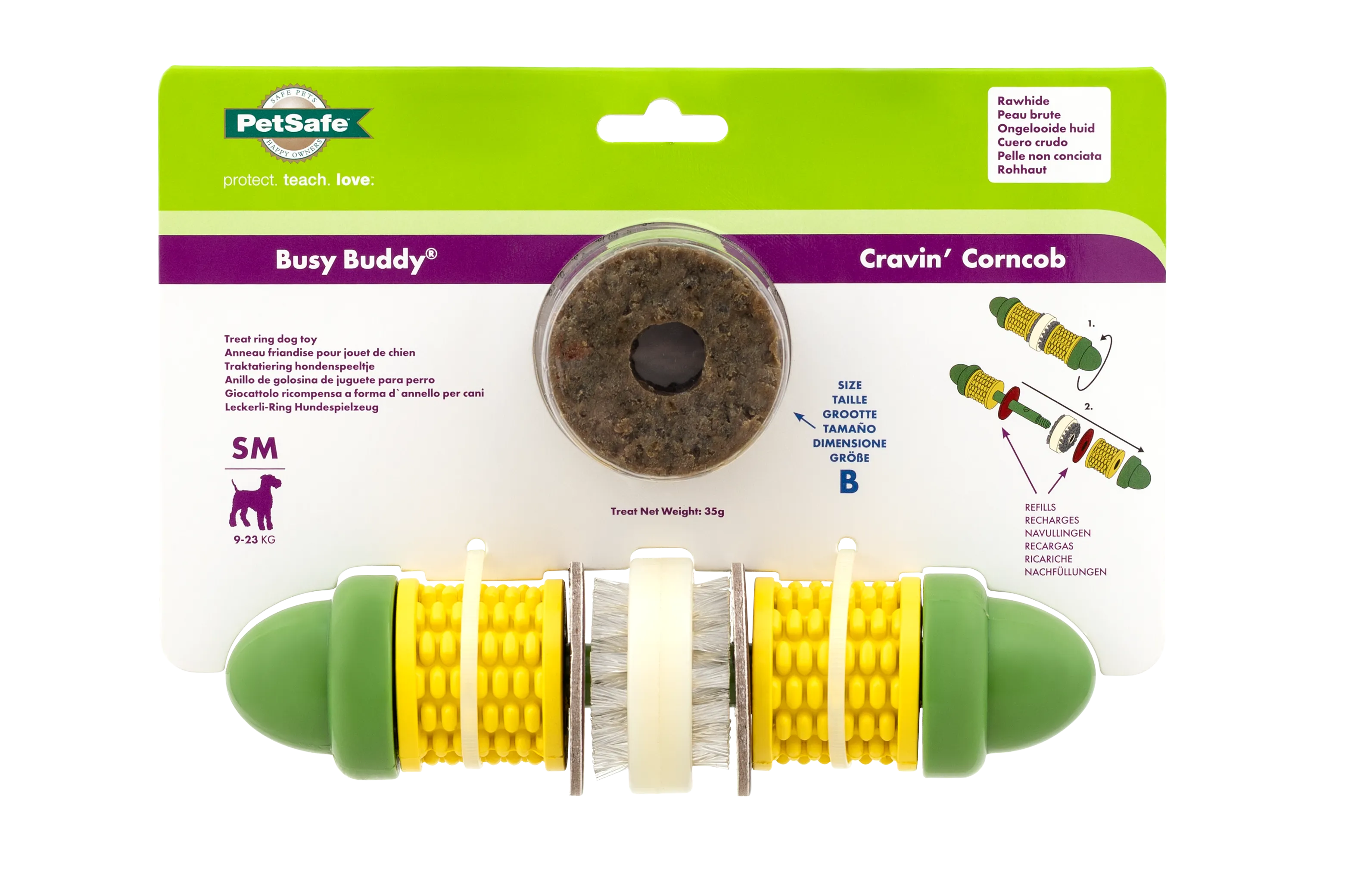 Cravin’ Corncob Treat Ring Dog Toy