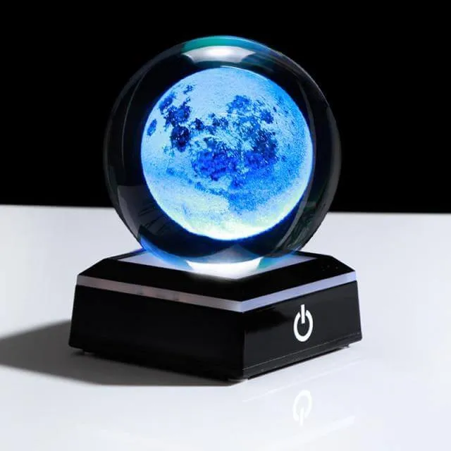 Crystal Globe Solar System Planet Lamp