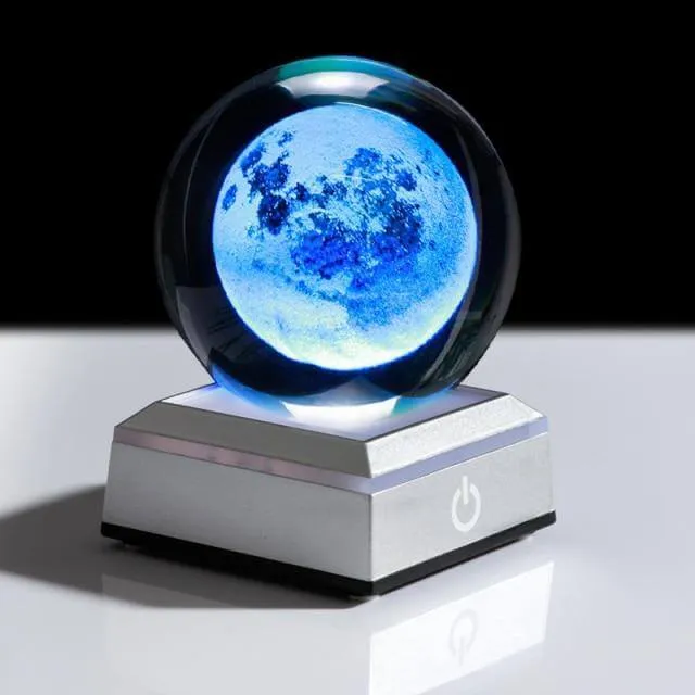 Crystal Globe Solar System Planet Lamp