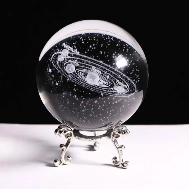 Crystal Globe Solar System Planet Lamp